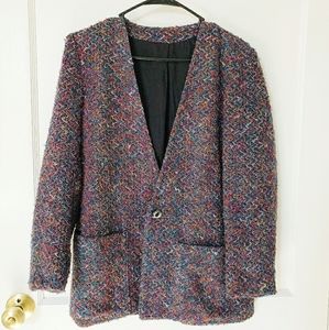Vintage Petite Illustrations Lined Blazer